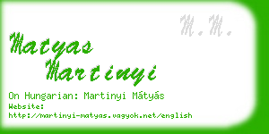 matyas martinyi business card